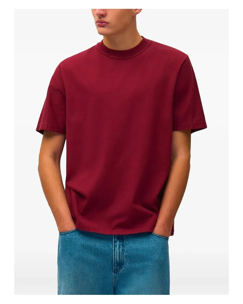 Arte Antwerp Abstract-print Cotton T-shirt Red