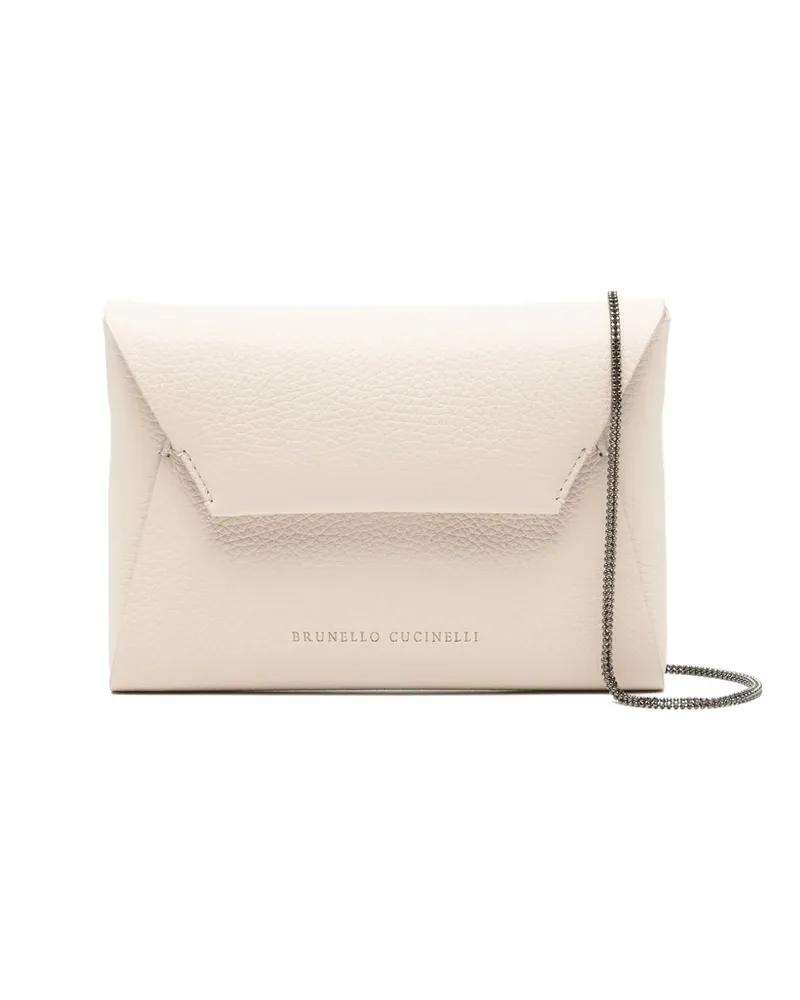 Brunello Cucinelli Envelope Chain-strap Mini Bag Neutrals