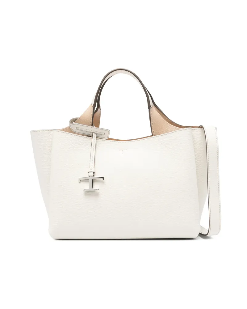 TOD'S Logo-charm Mini Tote Bag White