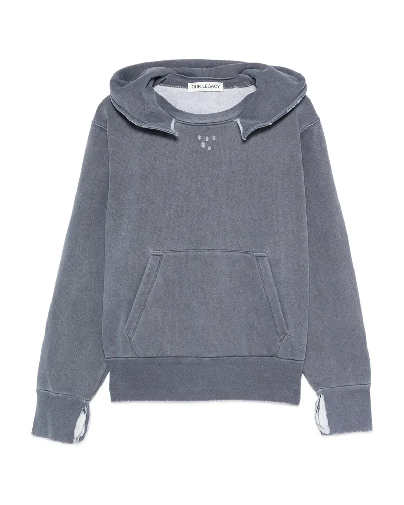 Our Legacy Drop-shoulder Hoodie Blue