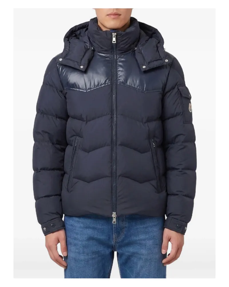 Moncler Ravelis Hooded Down Jacket Blue