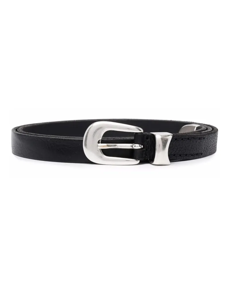 Our Legacy Pin-buckle Leather Belt Black