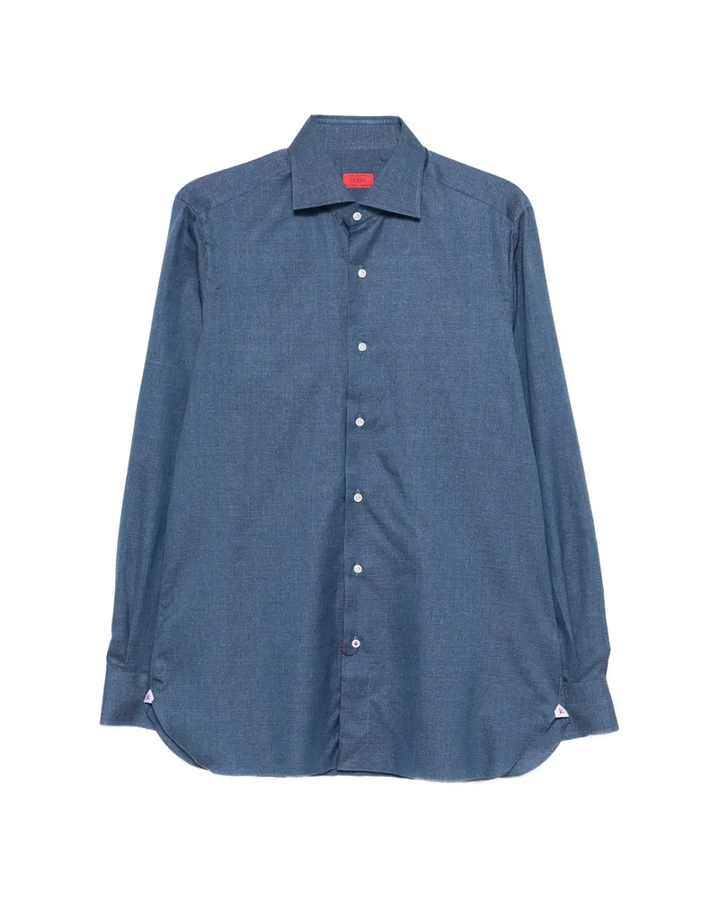 Isaia Button-fasteining Shirt Blue