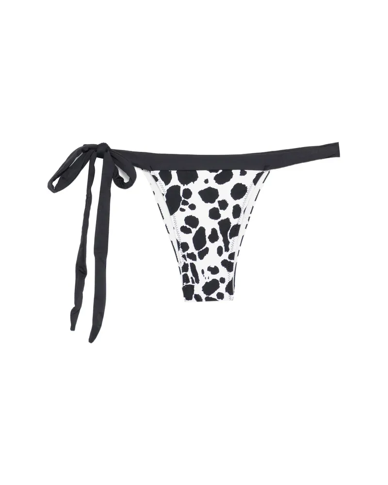 Frankies Bikinis Coco Tie-detail Pattern Bikini Bottom White