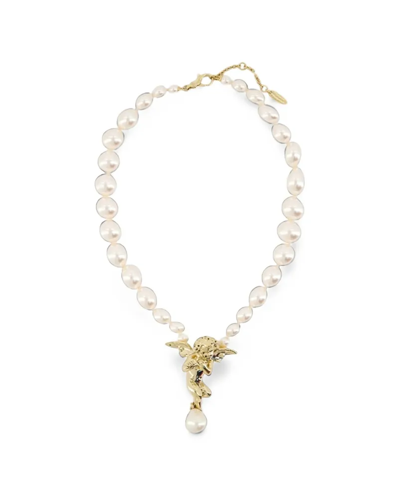 Vivienne Westwood Putti Pearl Necklace Gold