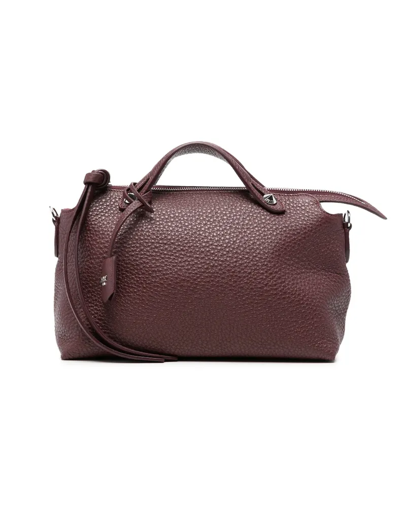 Fendi Medium By The Way Grained-leather Clutch Bag Red