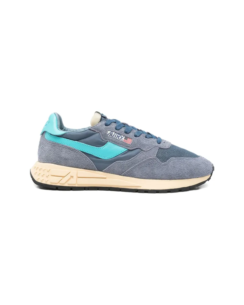 AUTRY Leather Panelled Sneakers Blue
