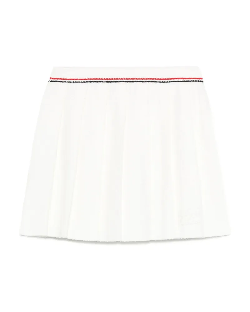 Miu Miu Cotton-blend Pleated Skirt White