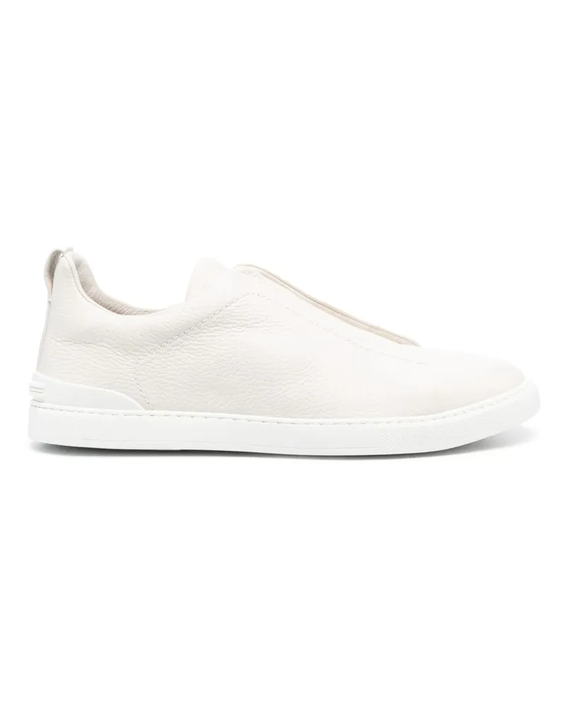 Ermenegildo Zegna Triple Stitch Round-toe Sneakers Neutrals