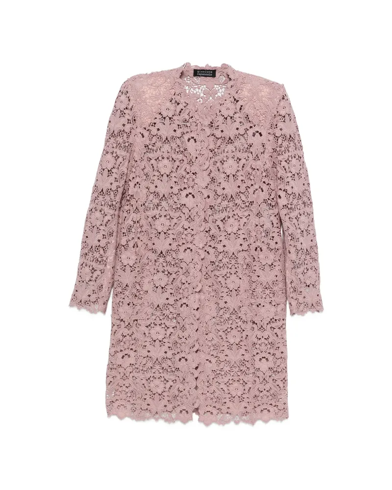 Gianluca Capannolo Charlotte Floral-lace Coat Pink