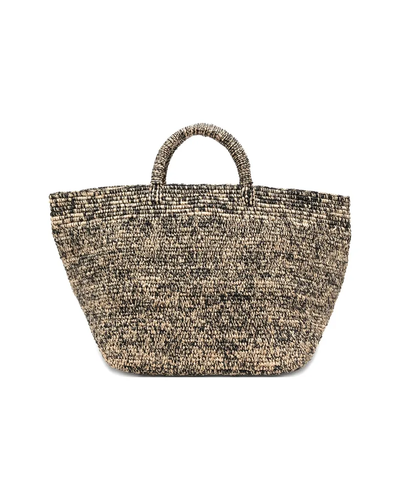 IBELIV Vanilla Woven Handle Tote Bag Neutrals