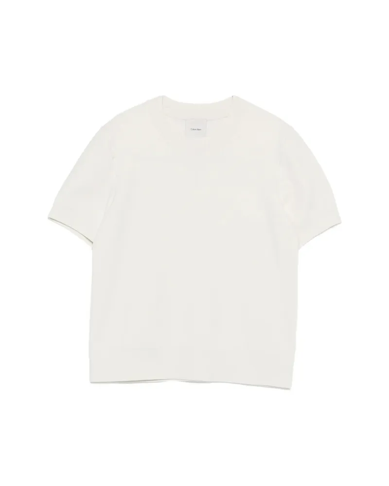 Calvin Klein Short-sleeve Knitted T-shirt Neutrals