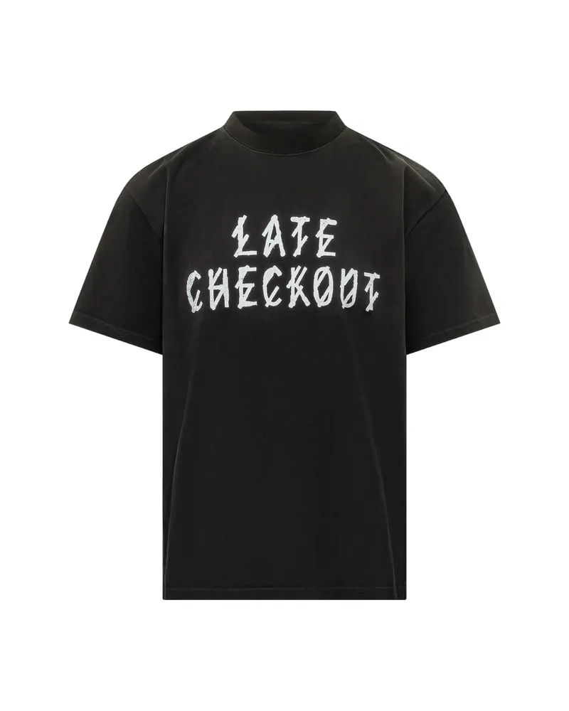 44 LABEL GROUP Logo-print Cotton T-shirt Black