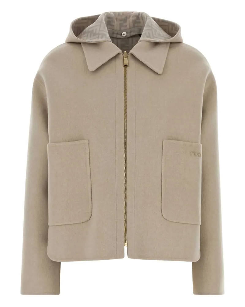 Fendi Sand Wool Reversible Jacket 