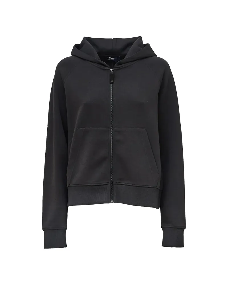 Max Mara Logo-embroidered Zip-up Hoodie Grey