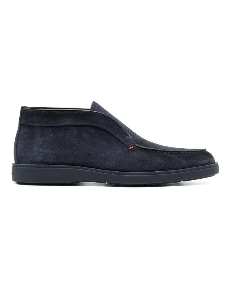 Santoni Suede Loafers Blue
