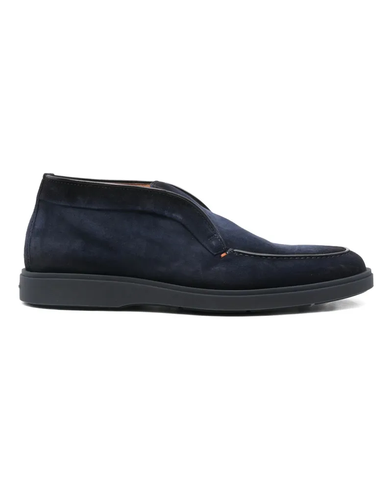 Santoni Suede Loafers Blue