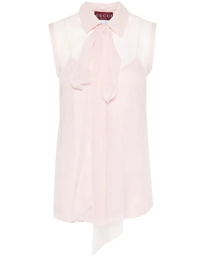 Gucci Silk Chiffon Shirt Pink