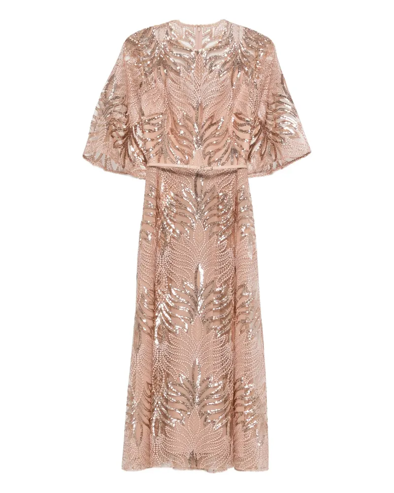 Elie Saab Sequin-embellished Midi Dress Pink
