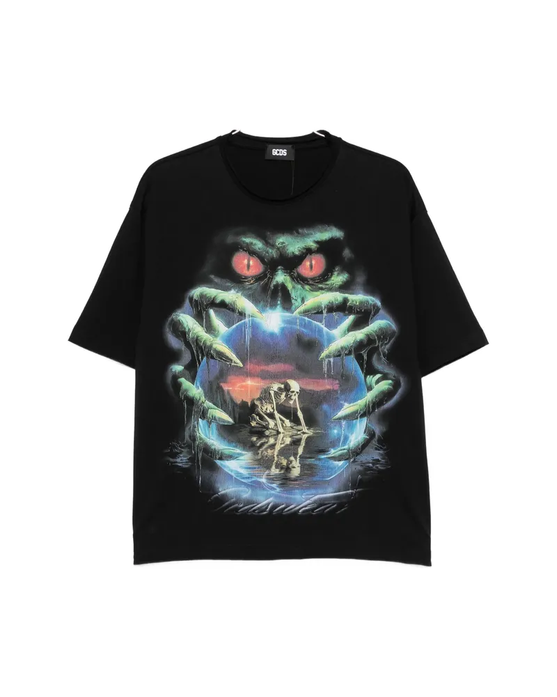 GCDS Graphic-print T-shirt Black