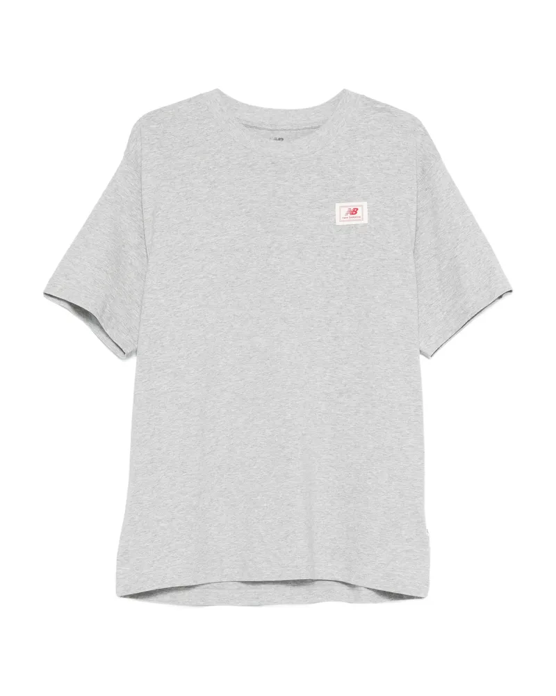 New Balance Logo-patch T-shirt Grey