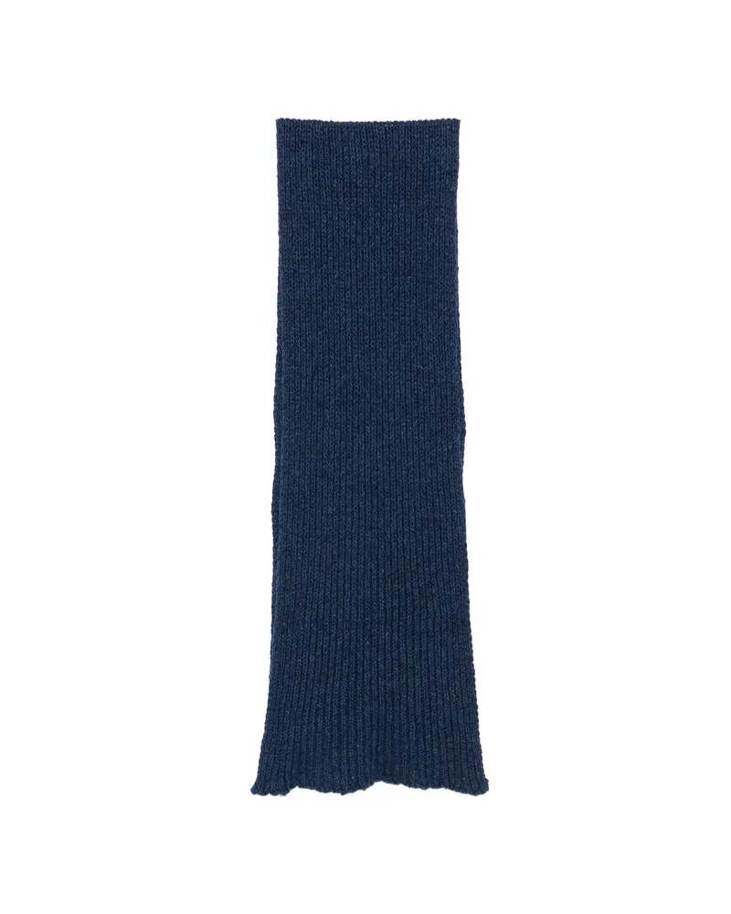 Baserange Ribbed-knit Scarf Blue