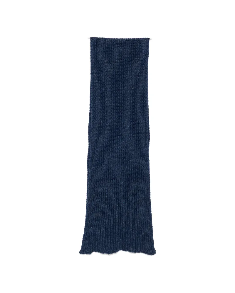 Baserange Ribbed-knit Scarf Blue