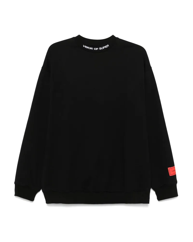 Vision Of Super Embroidered-logo Sweatshirt Black