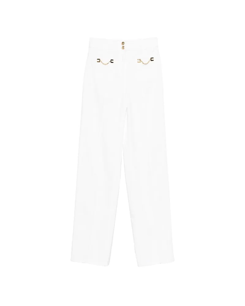 Elisabetta Franchi Chain-detail Jeans White