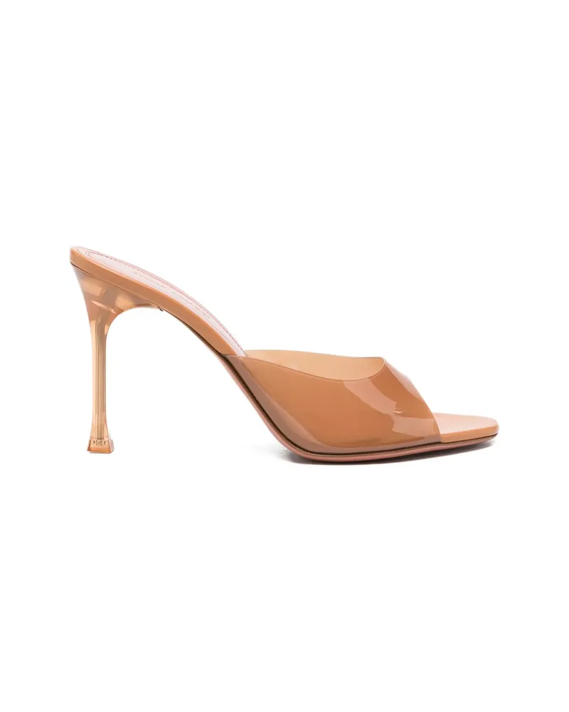 Amina Muaddi Alexa Open-toe Pumps Neutrals