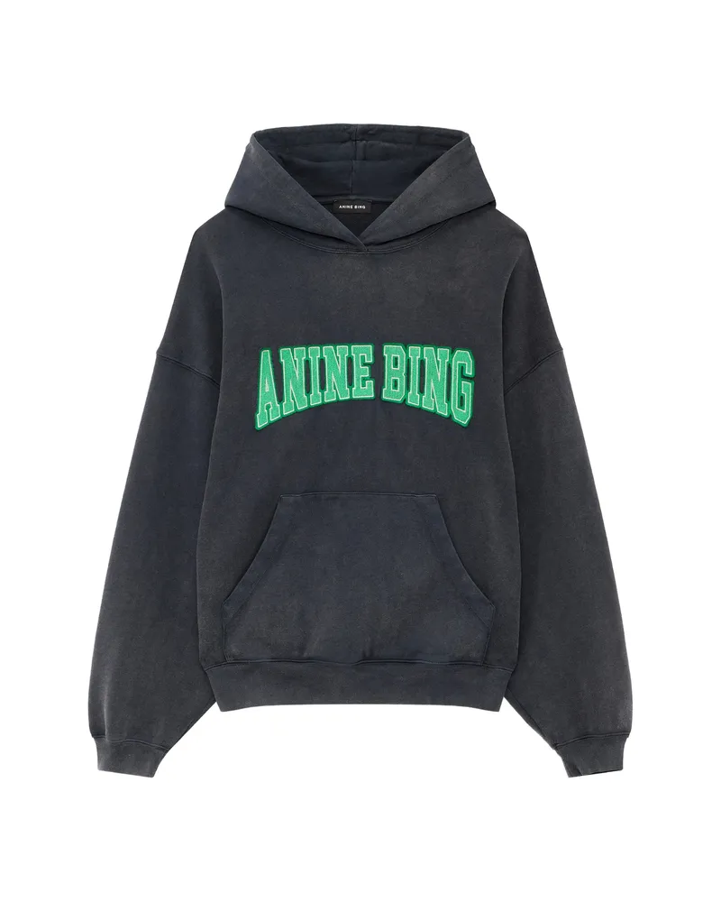Anine Bing Harvey Sweatshirt - Washed Black Black