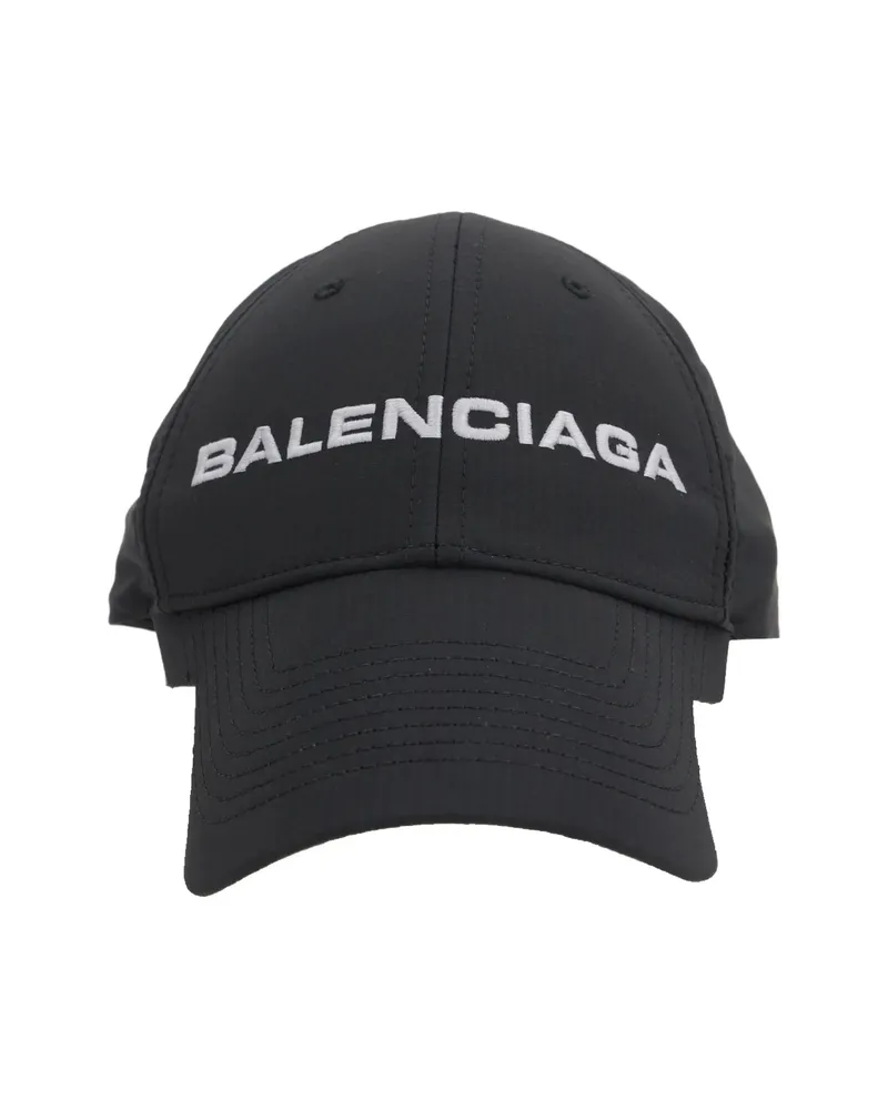 Balenciaga Logo-embroidered Baseball Cap Black