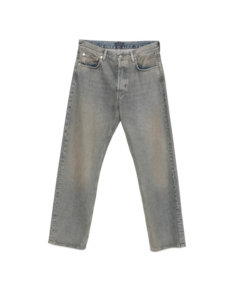 Haikure Faded-effect Logo-patch Jeans Blue