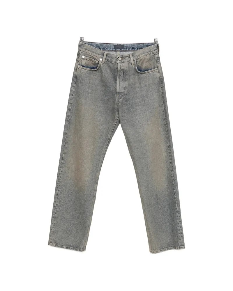Haikure Faded-effect Logo-patch Jeans Blue