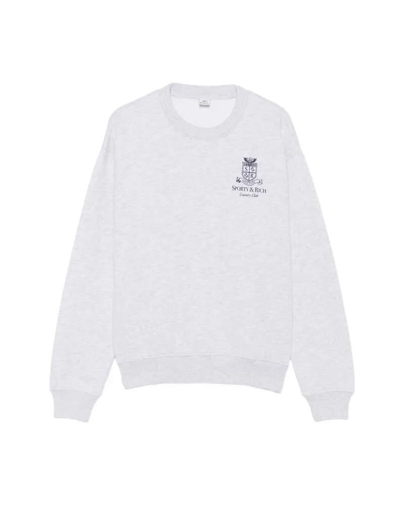 SPORTY & RICH Emmet Logo-print Sweatshirt Grey
