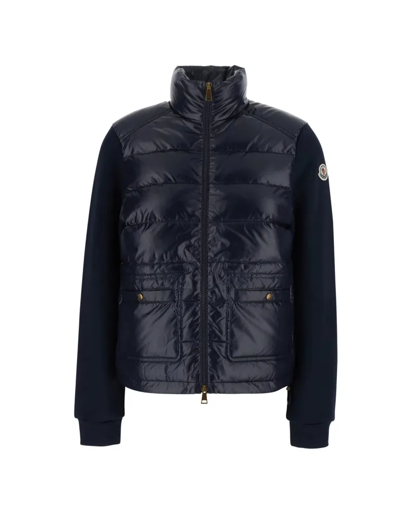 Moncler Logo-patch Zip-up Jacket Blue
