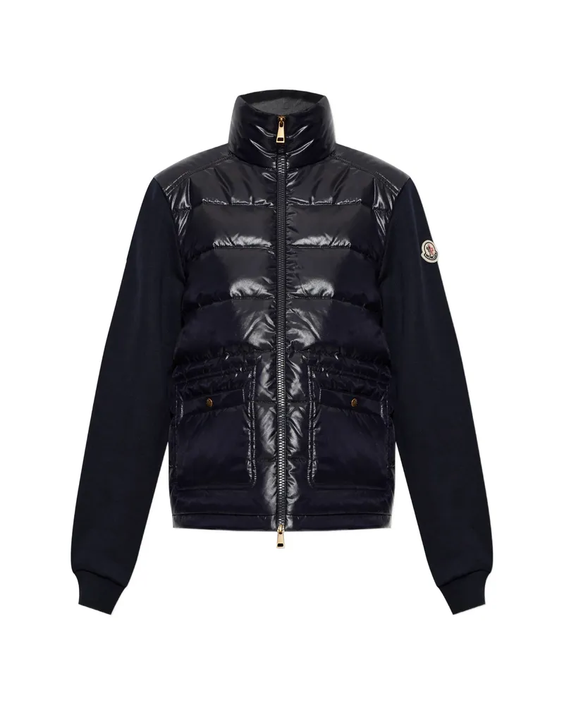 Moncler Padded Panelled Cardigan Blue