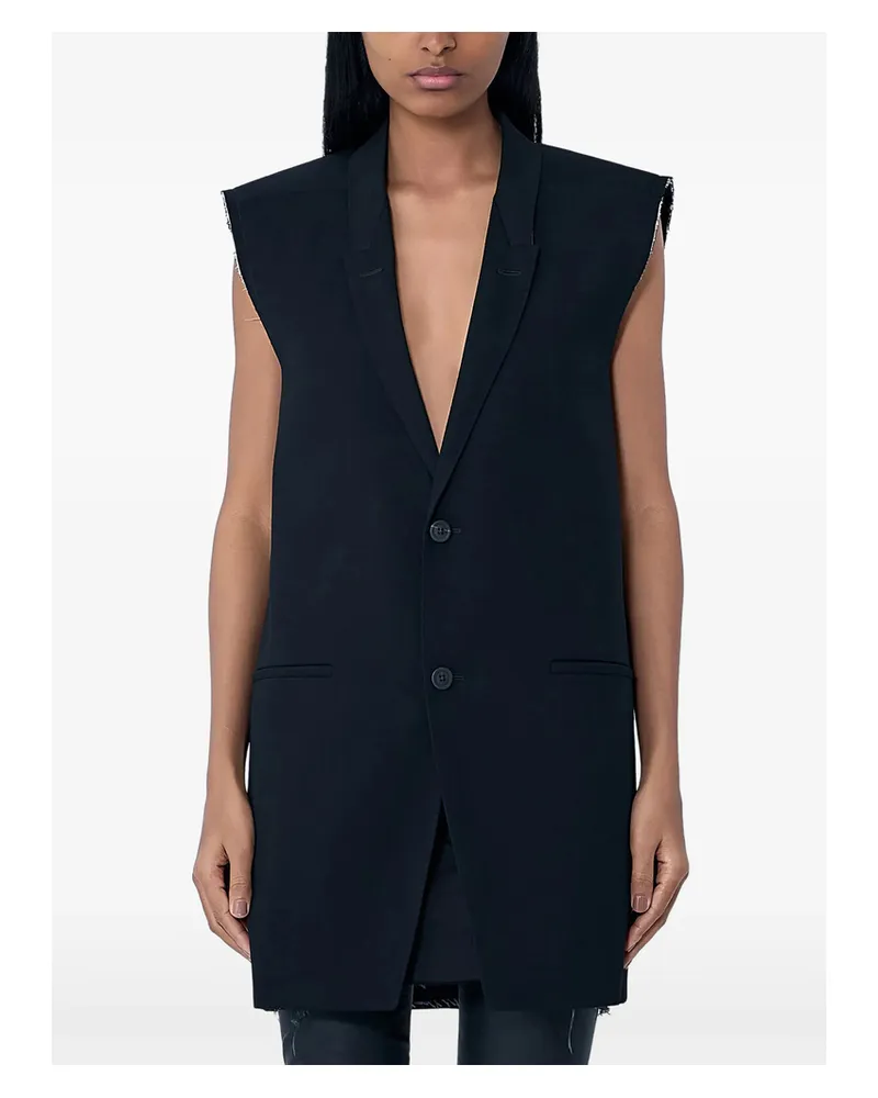 Rick Owens Tailored Waistcoat Black