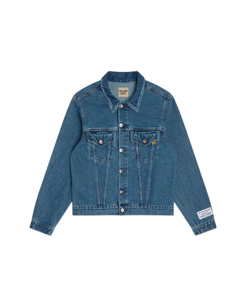GALLERY DEPT. Andy Logo-print Washed Denim Jacket Blue