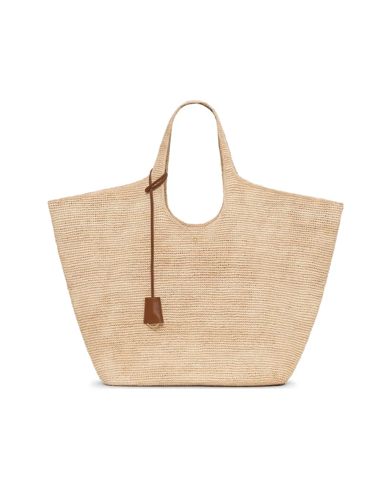 Anine Bing Lili Raffia Tote Bag Neutrals