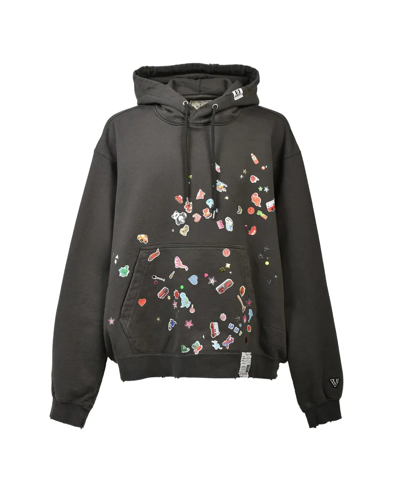 MIHARAYASUHIRO Stickers Hoodie Black