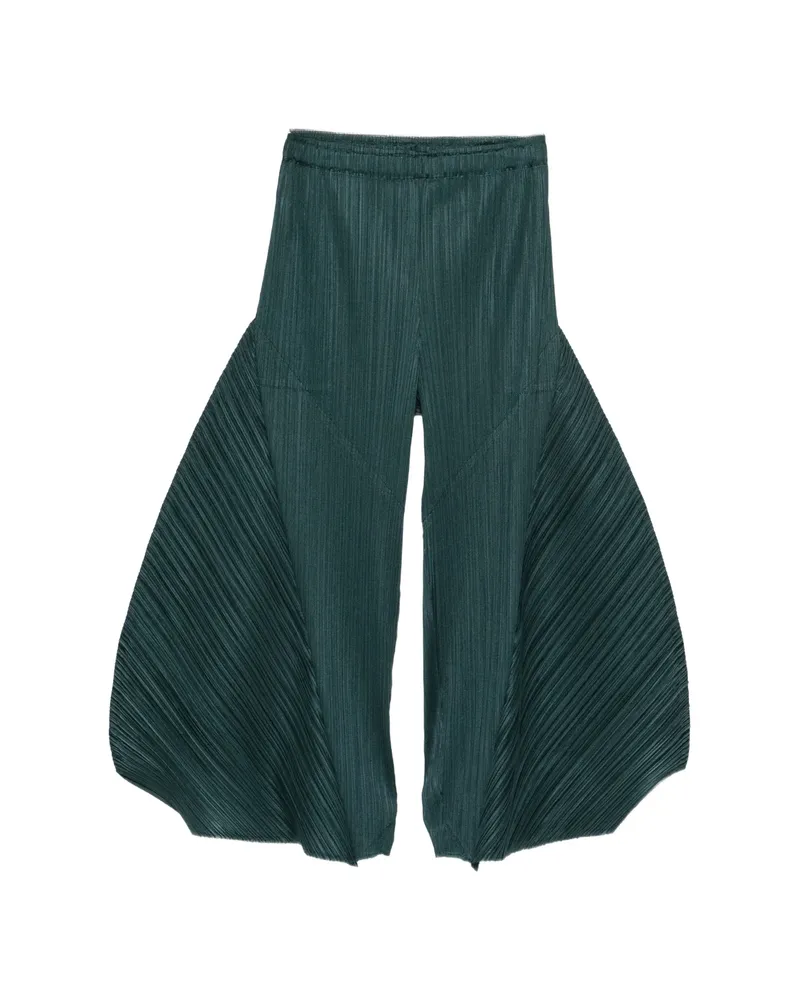 Issey Miyake Pleated Trousers Green