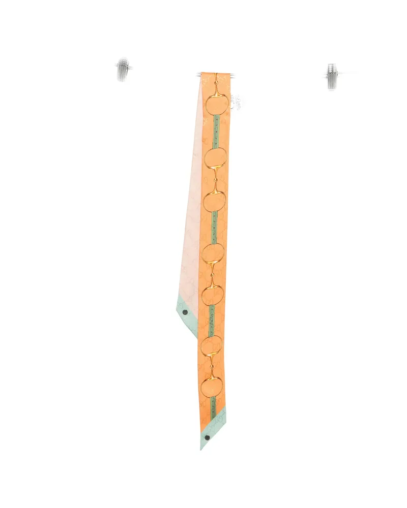 Gucci Horsebit Pattern Scarf Orange