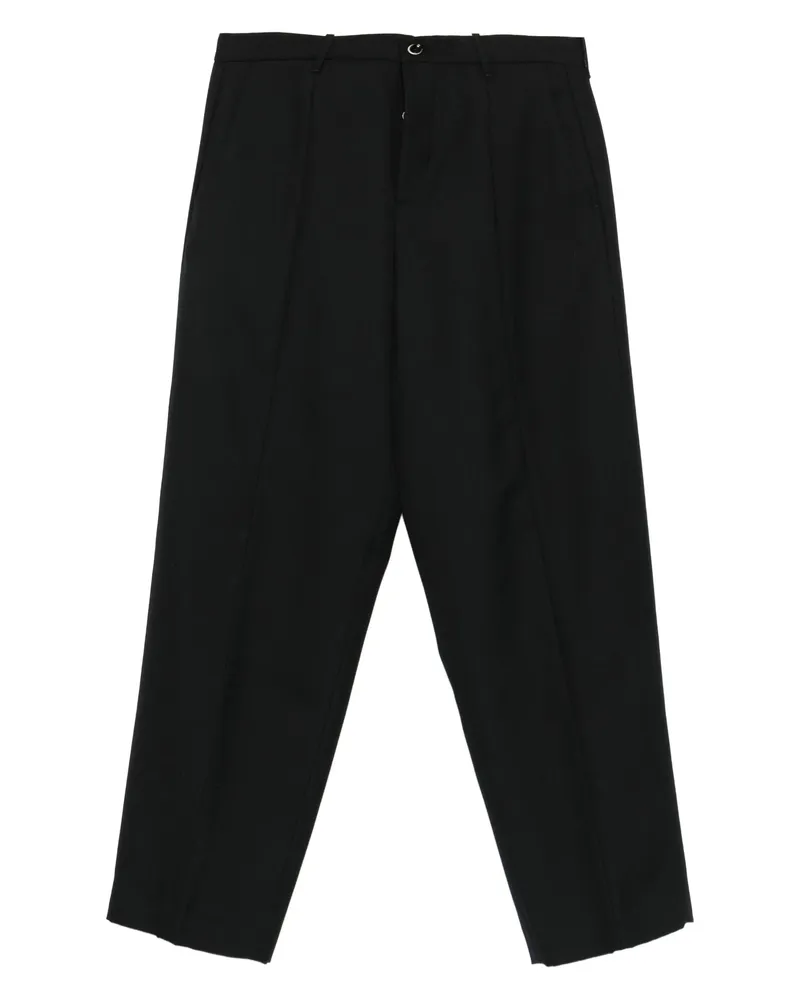 nine:inthe:morning Pleated Wool Trousers Black