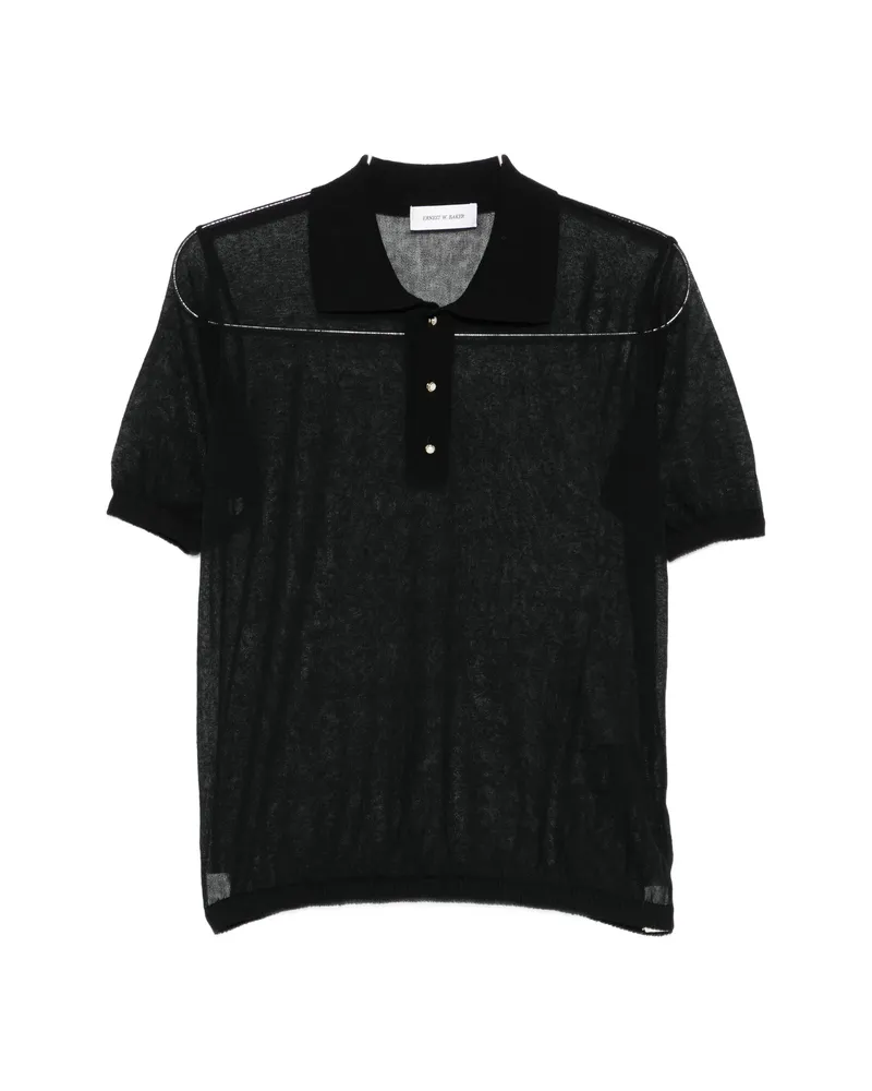 Ernest W. Baker Buttoned Polo Shirt Black