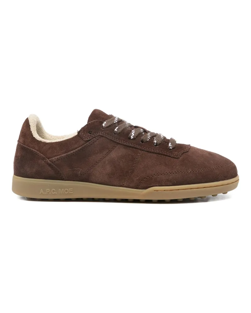 A.P.C. A. p.c. Suede Lace-up Sneakers Brown