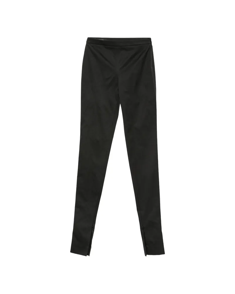 Gucci Zip-detail Satin-finish Trousers Black