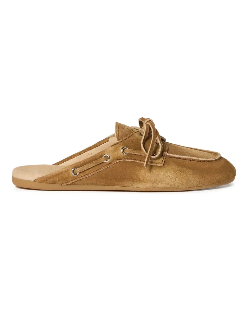 Miu Miu Faded Suede Mules Neutrals