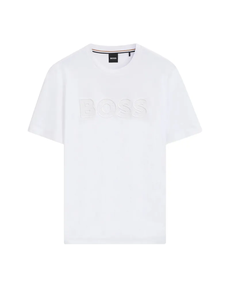 HUGO BOSS Cotton-jersey T-shirt With Logo Artwork White