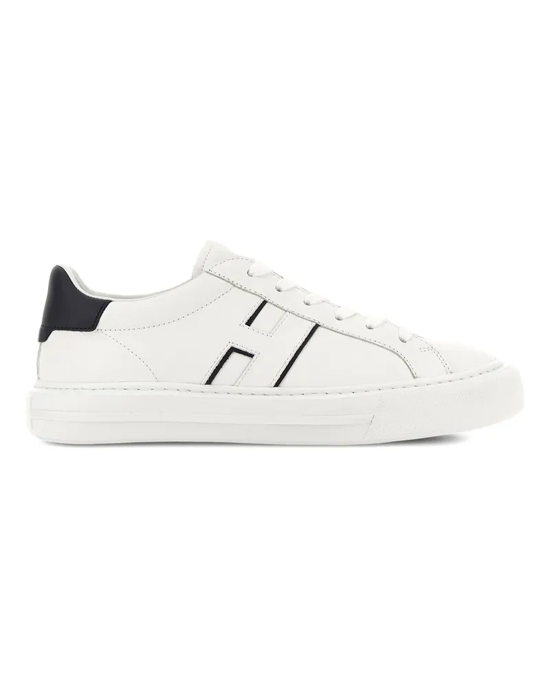 Hogan H691 Logo-embellished Leather Sneakers White